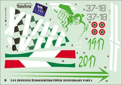 Model Maker Decals D72144 Apennine Eurofighters Part IV 1/72