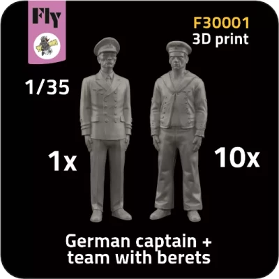 Fly F30001 1x Captain &amp; 10x Sailors w/ berets 1/35