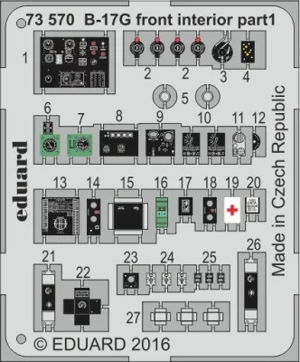 Eduard 73570 SET B-17G front interior (AIRF) 1/72