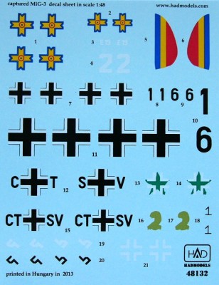 HAD 48132 Decal MiG-3 Part 4 (4x camo) 1/48
