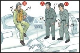 CMK F72040 US Navy Mechanics (2 fig. ) And Pilot WW II 1/72