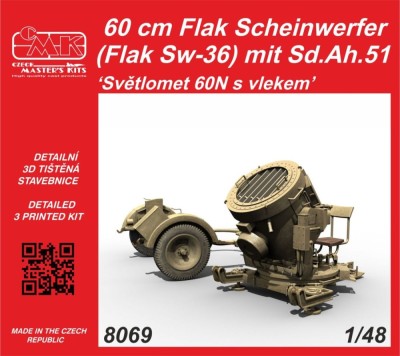 CMK 8069 Flak Scheinwerfer (Flak Sw-36) with Sd.Ah.51 1/48