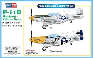 Hobby Boss 85808 P-51D Mustang Yellow Nose 1/48