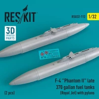 Reskit U32112 F-4 Phantom II late 370 gallon fuel tanks 1/32