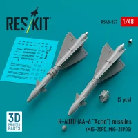 Reskit 48527 R-40TD (AA-6 'Acrid') missiles (2 pcs.) 1/48