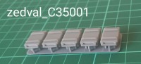 Zedval С35001 Фундаментные блоки ФБС 24,6,6 (10 шт) гипс 1/35