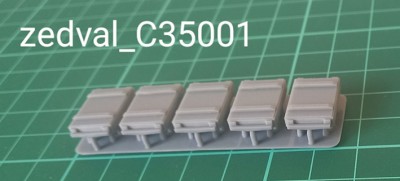 Zedval С35001 Фундаментные блоки ФБС 24,6,6 (10 шт) гипс 1/35