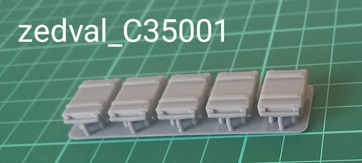 Zedval С35001 Фундаментные блоки ФБС 24,6,6 (10 шт) гипс 1/35