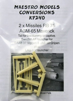 Maestro Models MMCK-7240 1/72 Missiles RB 75 AGM-65 Maverick (2 pcs.)