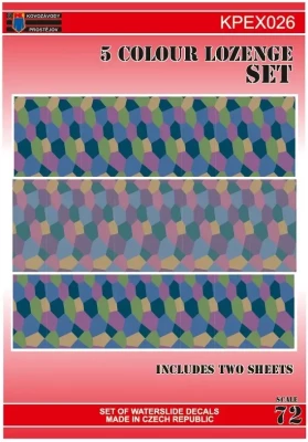Kovozavody Prostejov EX026 Decals 5-Colour Lozenge Set (2 sheets) 1/72