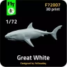 Fly model F72007 Great White Shark (3D-Printed) 1/72
