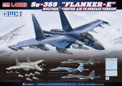 Great Wall Hobby L4823 Su-35S &quot;Flanker E&quot; Multirole Fighter Air to Surface Version 1/48
