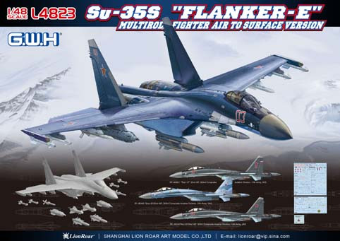 Great Wall Hobby L4823 Su-35S "Flanker E" Multirole Fighter Air to Surface Version 1/48