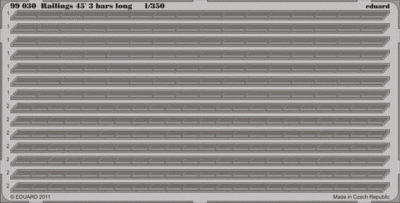 Eduard 99030 Railings 45' 3 bars long 1/350 (Future release)