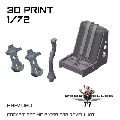 77 Propeller 77PRP-7020 Me P.1099 Cockpit set (REV) 1/72