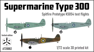 IBG A72002 Spitfire Prototype K5054 - Stages 2,3,4 (3D) 1/72