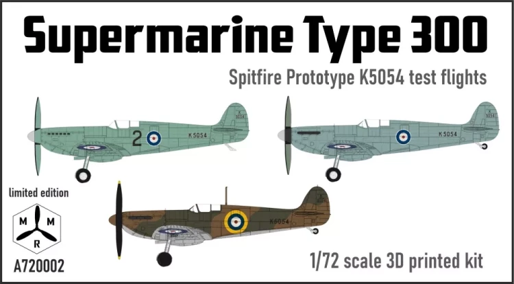 IBG A72002 Spitfire Prototype K5054 - Stages 2,3,4 (3D) 1/72