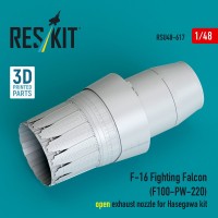 Reskit RSU48-617 F-16 Fight.Falcon (F100-PW-220) exh.noz.(HAS) 1/48