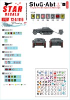 Star Decals 72-A1116 Sturmgeschutz/StuG-Abt #1Generic insignia and unit markings for the SturmgeschГѓВ»tz units.Sturmgeschutz/StuG-Abt 177, Sturmgeschutz/StuG-Abt 182, Sturmgeschutz/StuG-Abt 185, Sturmgeschutz/StuG-Abt 186,Sturmgeschutz/StuG-Abt 190, Stur
