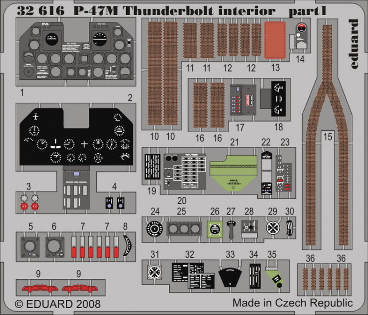 Eduard 32616 P-47M interior S.A. HAS