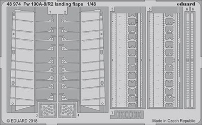 Eduard 48974 Fw 109A-8/R2 landing flaps 1/48