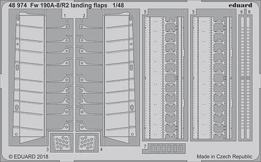 Eduard 48974 Fw 109A-8/R2 landing flaps 1/48