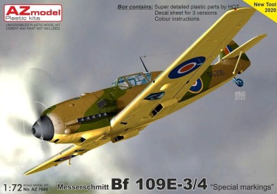 Az Model 76089 Bf 109E-3/4 'Special markings' (3x camo) 1/72