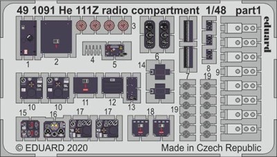 Eduard 491091 SET He 111Z radio compartment (ICM)