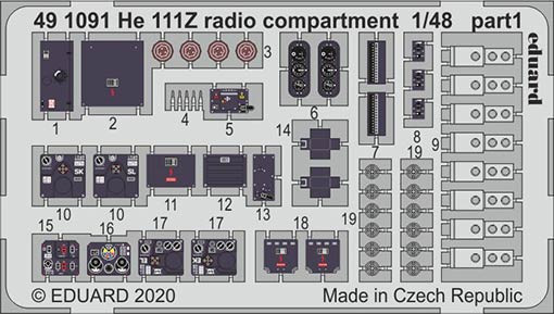 Eduard 491091 SET He 111Z radio compartment (ICM)