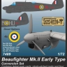 CMK SP7489 Beaufighter Mk.II Early Type Conv.Set (AIRF) 1/72