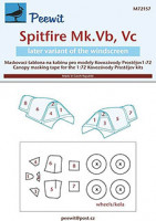 Peewit M72157 1/72 Canopy mask Spitfire Mk.Vb,Vc (KP)