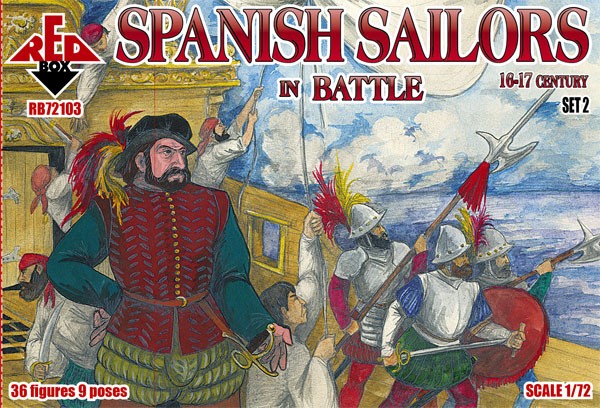 Red Box 72103 Spanish Sailors in Battle 16-17 century 1/72