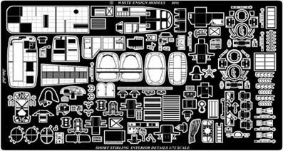 White Ensign Models PE 7248 SHORT STIRLING INTERIOR DETAIL SET 1/72