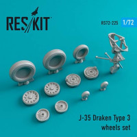 Reskit RS72-0225 J-35 Draken Type 3 wheels (REV/HAS) 1/72