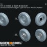 Voyager Model PR35119 WWII German Schwimmwagan Type 166 Wide Wheels Pattern 1 (For All) 1/35