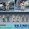 Hasegawa 36107 Набор фигур пилотов Второй мировой войны (WWII PILOT FIGURE SET) 1/48