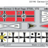 Eduard 53198 German U-boat flags STEEL 1/72 1/72