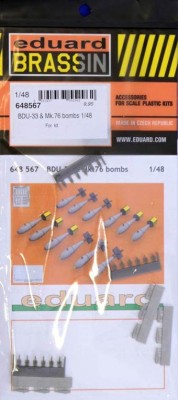 Eduard 648567 BRASSIN 1/48 BDU-33 &amp; Mk.76 bombs