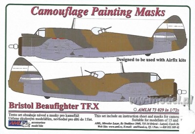 AML AMLM73029 Маска камуфляж B.Beaufighter TF.X (HAS) 1/72