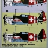 Kora Model NDT72084 Decals Doflug D.3801 Swiss Air Force Part 2 1/72