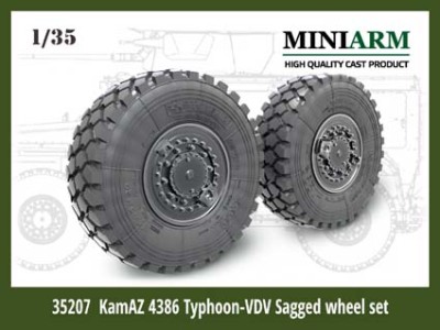 Miniarm 35207 Колеса КамАЗ Тайфун-К4386 (ВДВ), 4шт 1/35