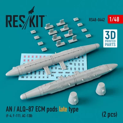 Reskit 48442 AN / ALQ-87 ECM pods late type - 2 pcs. 1/48
