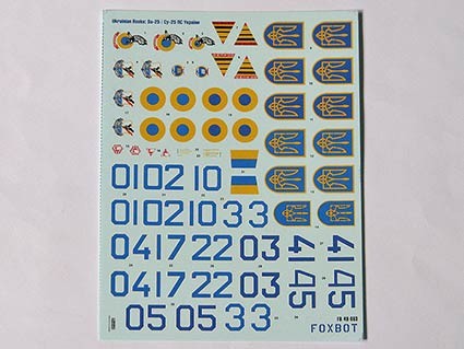 Foxbot Decals FBOT48063 Ukrainian Rooks: Sukhoi Su-25 for Revell, KP, OEZ, Smer, MisterCraft kits 1/48