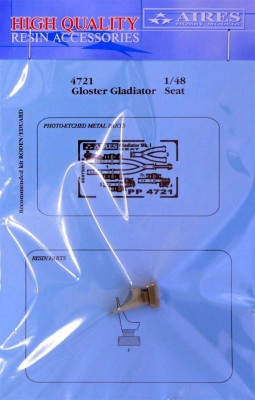 Aires 4721 Gloster Gladiator seat (RDN/EDU) 1/48