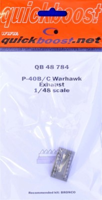 QuickBoost QB48784 P-40B/C Warhawk exhaust (BRONCO) 1/48