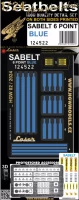HGW 124522 Seatbelts Sabelt 6 point BLUE (laser) 1/24