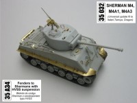 Aber 35A034 HVSS Sherman fenders [M4A1 M4A2] (designed to be used with Dragon, Italeri and Tamiya kits) 1/35
