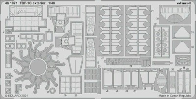 Eduard 481071 SET TBF-1C exterior (ACAD) 1/48