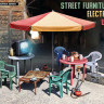 Miniart 35647 Street Furniture with Electronics & Umbrella 1/35