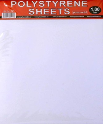 Plus model 527 Polystyrene Sheets 1,00 mm (220x190 mm, 2 pcs.)